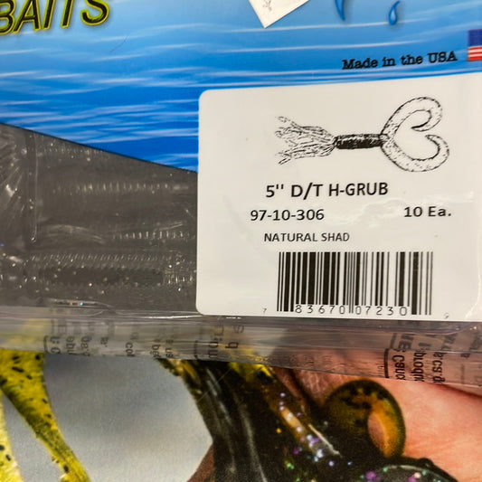 Yamamoto 5” DT H-Grub Natural Shad