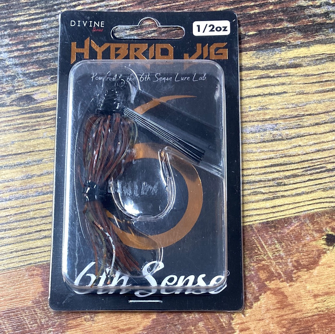 6th Sense Divine Hybrid Jig 1/2 oz. Speckled Craw