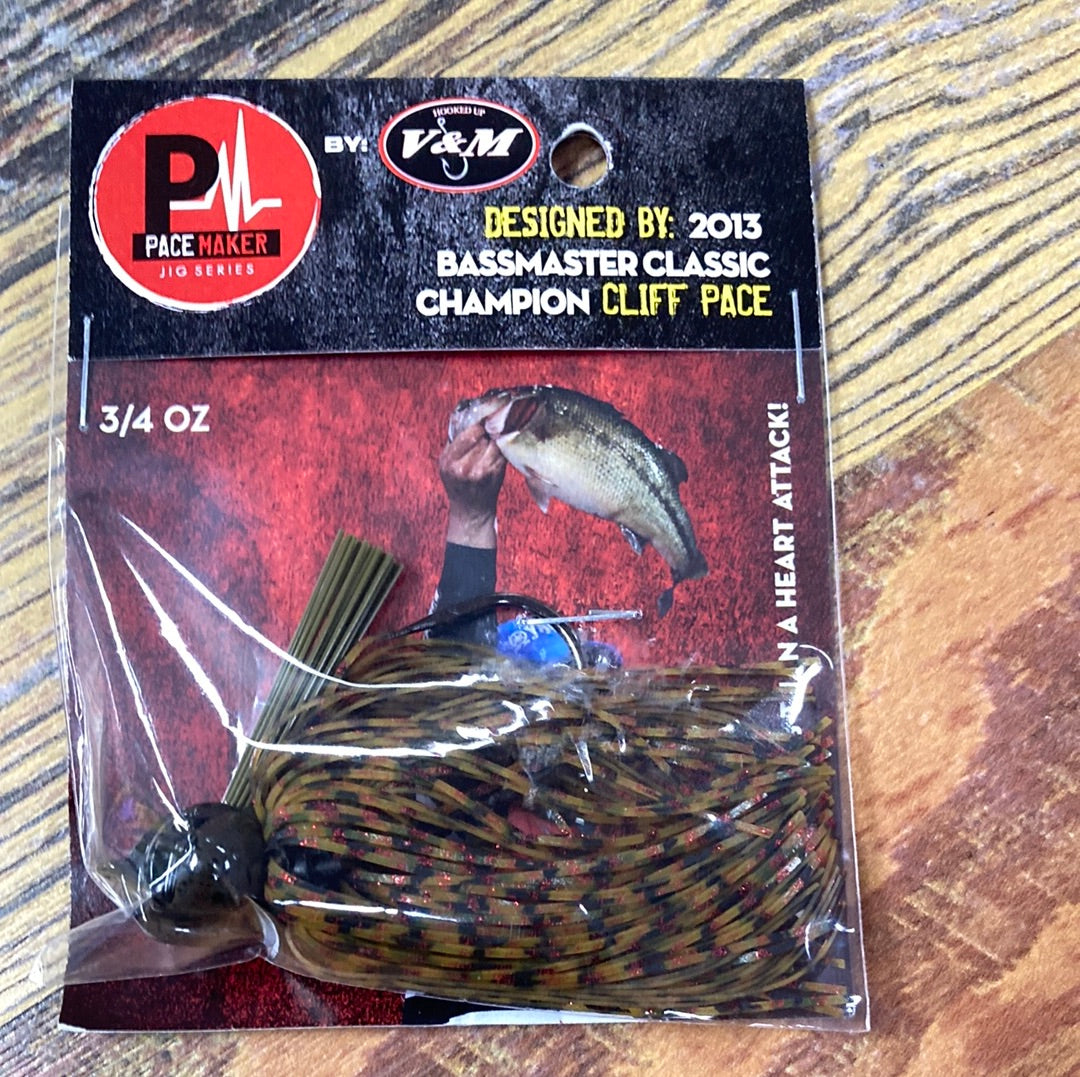 V&M Pacemaker Flatline Football jig 3/4 oz. Spicy Peanut Butter