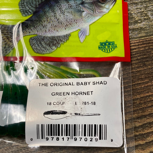 Bobby Garland Baby Shad 2" Green Hornet