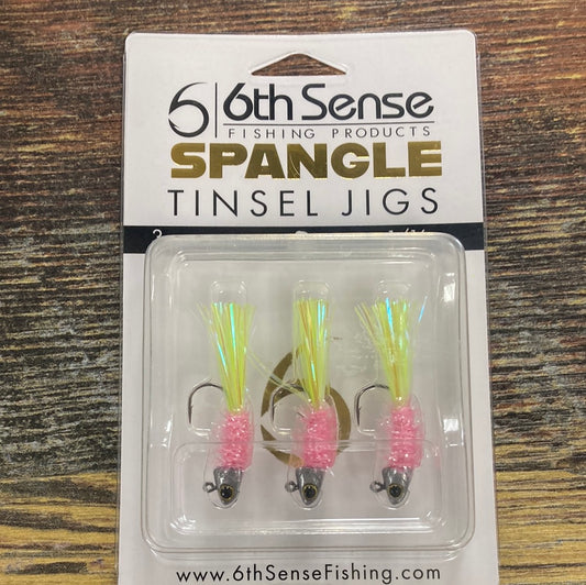 6th Sense Spangle Tinsel Jigs 1/16 oz. Pro Chicken