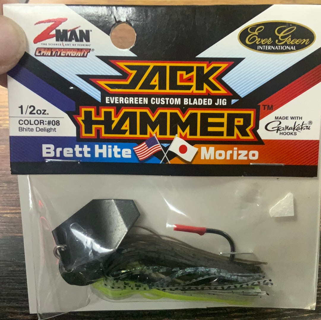 Z Man Jack Hammer Chatterbait 1/2 oz. BHite Delight