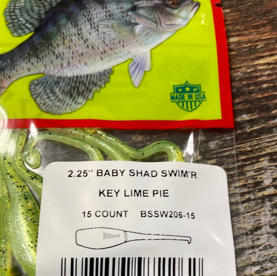 Bobby Garland 2.25” Baby Shad Swim’r Key Lime Pie