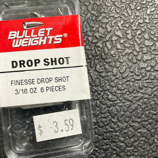 Bullet Weight Drop Shot Finesse 3/16 oz. 6pcs