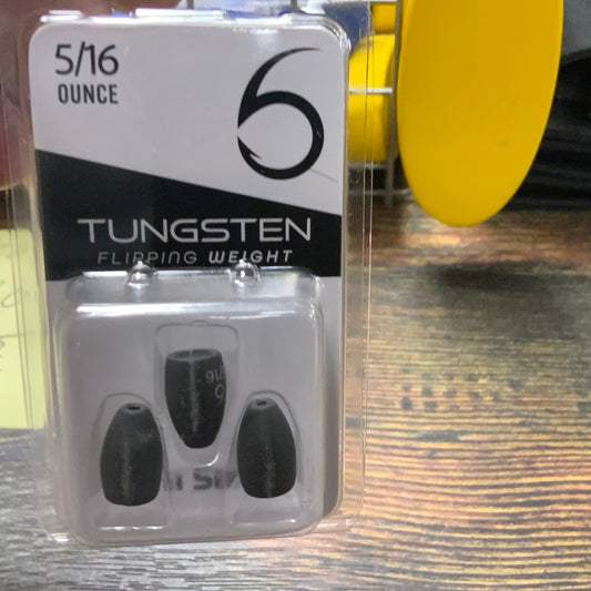 6th Sense Tungsten Flipping Weight 5/16 oz. Black