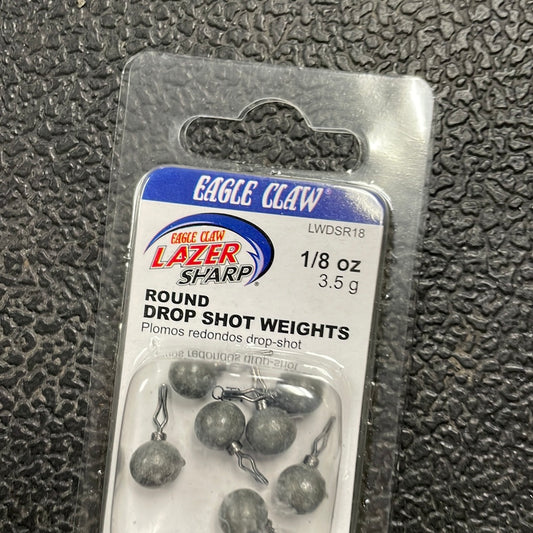 Eagle Claw Round Drop Shot Weight 1/8 oz.