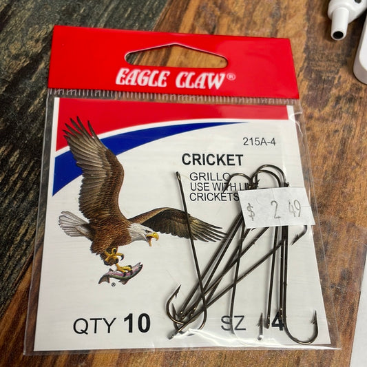 Eagle Claw Cricket Hook Sz 4