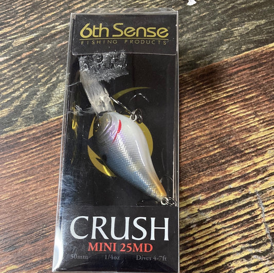 6th Sense Crush Mini 25MD - 1/4 oz. Ghost Pro Shad