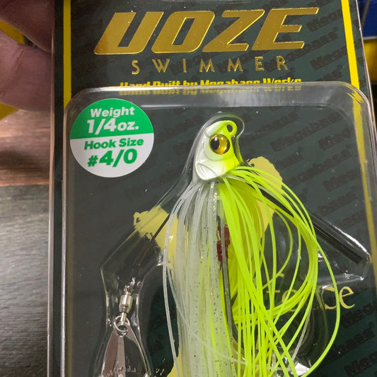 MEGABASS UOZE SWIMMER 1/4 oz. 4/0 REACTION CHART