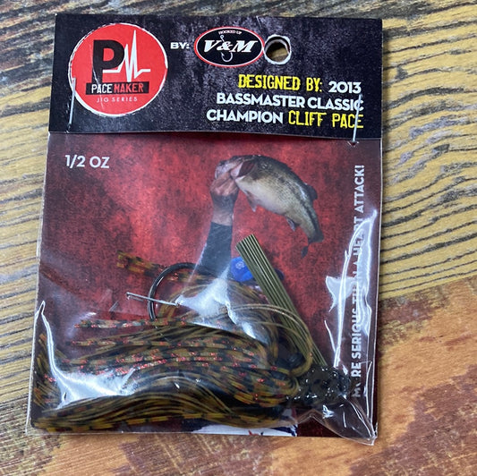 V&M Pacemaker Flipping jig 1/2 oz. Spicy Peanut Butter