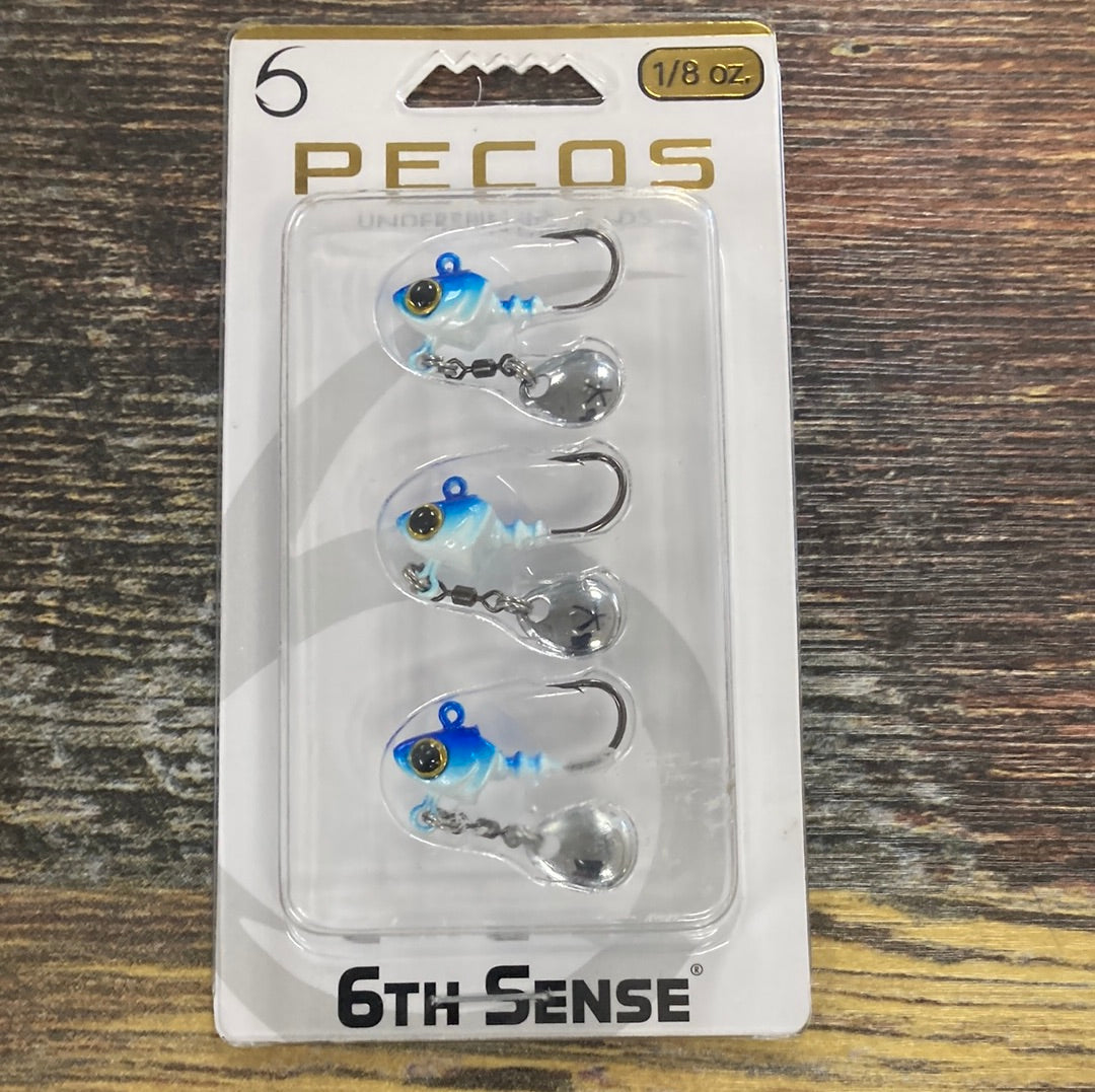 6th Sense Pecos Jig Heads 1/8 oz. Royal Minnow