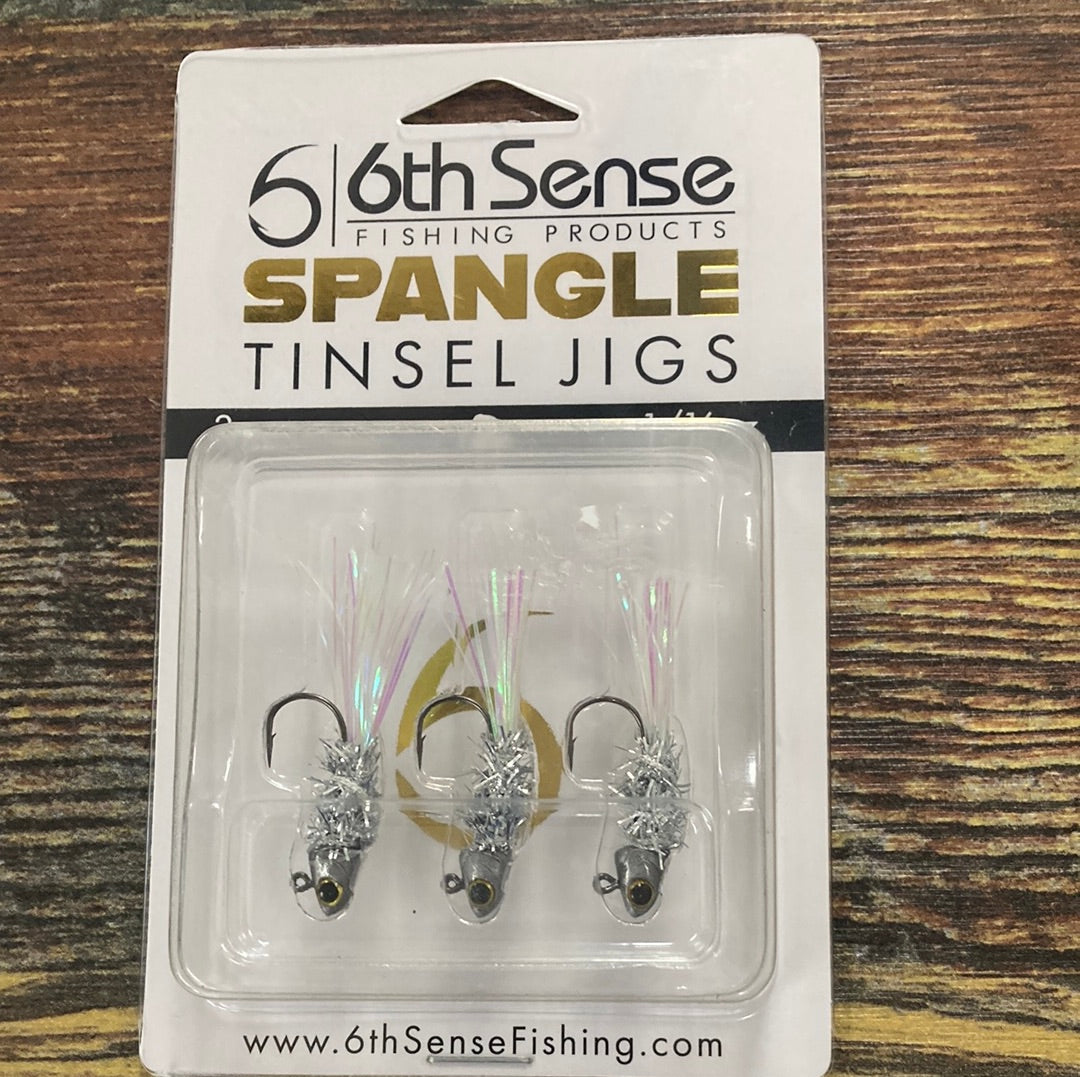 6th Sense Spangle Tinsel Jigs 1/16 oz. Pro Minnow