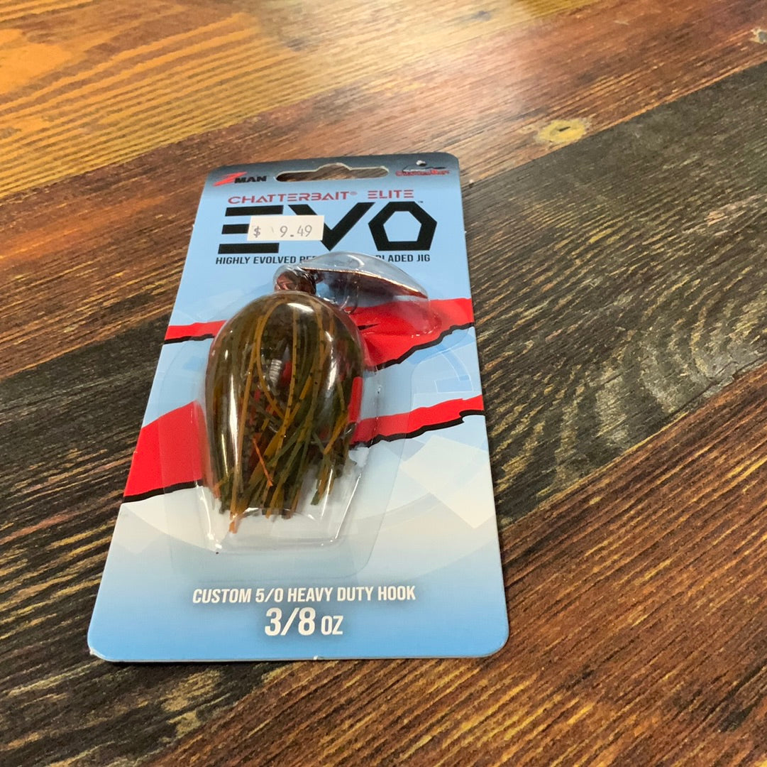 Z Man EVO Chatterbait 3/8 oz. 5/0 Green Pumpkin