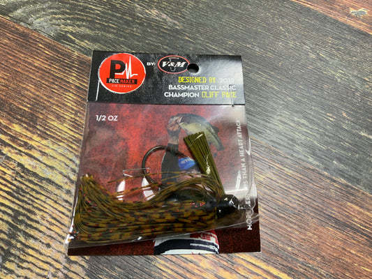 V&M Flatline Football Jig 1/2 oz. Spicy PB