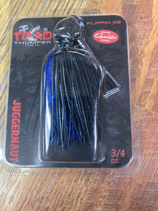 Toad Thumper Juggernaut Flippin jig  3/4 oz. Blue