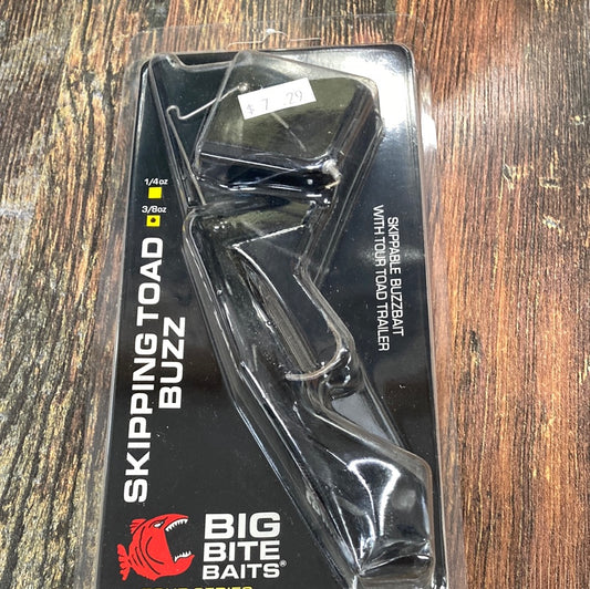 Big Bite Baits 3/8 oz Sleeping Toad Buzzbait BlackBlade/Black Toad