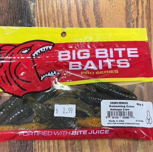 Big Bite Baits Swimming Craw Alabama Craw