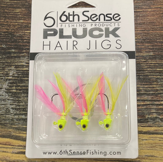 6th Sense Pluck Hair Jigs 1/16 oz. Pro Chicken