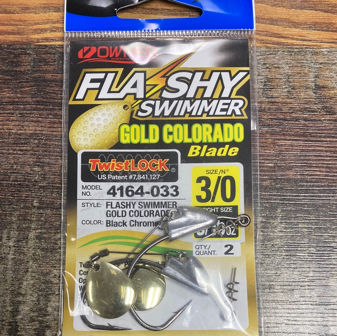 Owner Flashy Swimmer Gold Colorado Blade 3/16 oz. 3/0