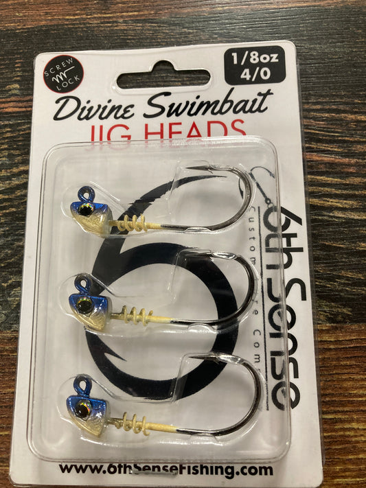 6th Sense Divine Swimbait Jig Heads 1/8 oz. 4/0 Sun Gill