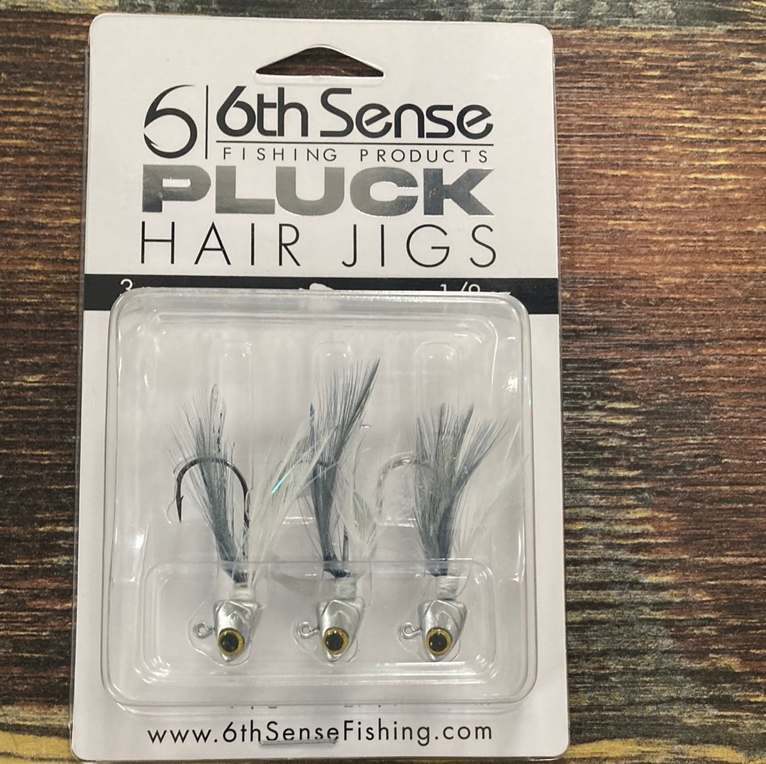 6th Sense Pluck Hair Jigs 1/8 oz. Pro Minnow