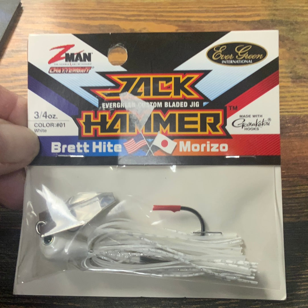 Z Man Jack Hammer Chatterbait 3/4 oz. White