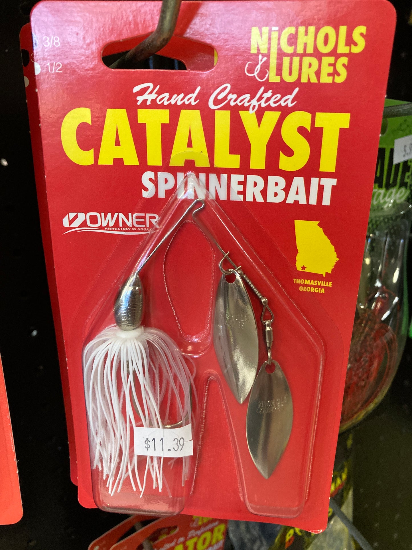 NICHOLS CATALYST SPINNERBAIT W/W 3/8 OZ SIGHT FLASH