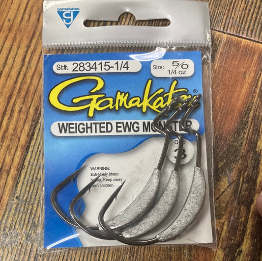 Gamakatsu Weighted EWG Monster 5/0 1/4 oz