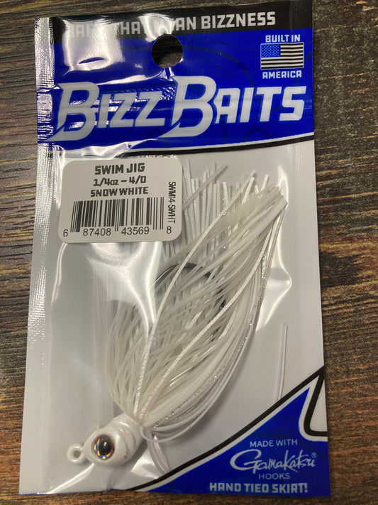 Bizz Baits Swim Jig 1/4 oz. Snow White