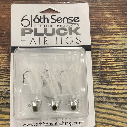 6th Sense Pluck Hair Jigs 1/8 oz. Ice Minnow