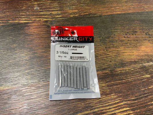 LUNKER CITY NAIL WEIGHT 1/32 SMALL 10 PK