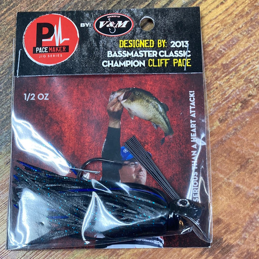 V&M Pulse Swim jig 1/2 oz. Black Blue