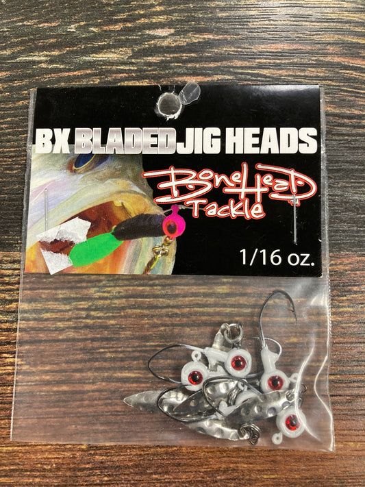 Bone Head BX Bladed Jig Head 1/16 oz. White