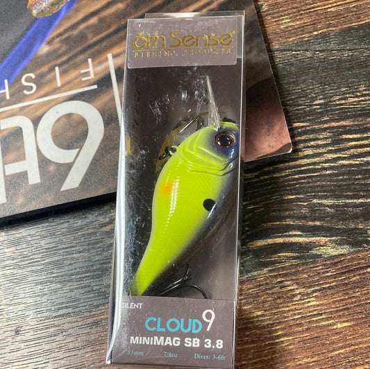 6th Sense Cloud 9 Mini Mag 3.8" 7/8 oz. Chartreuse Spank