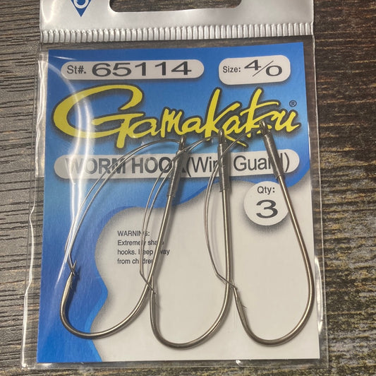 Gamakatsu 4/0 Worm Hook Wire Guard