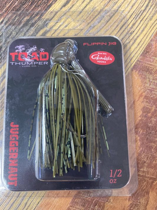 Toad Thumper Juggernaut Jig 1/2 oz Watermelon Craw