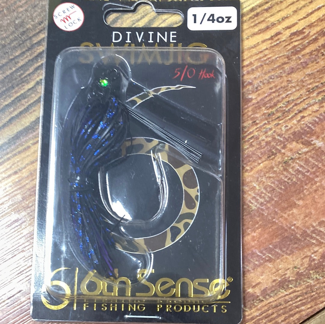 6th Sense Divine Swim Jig 1/4 oz. 5/0 Blacklight