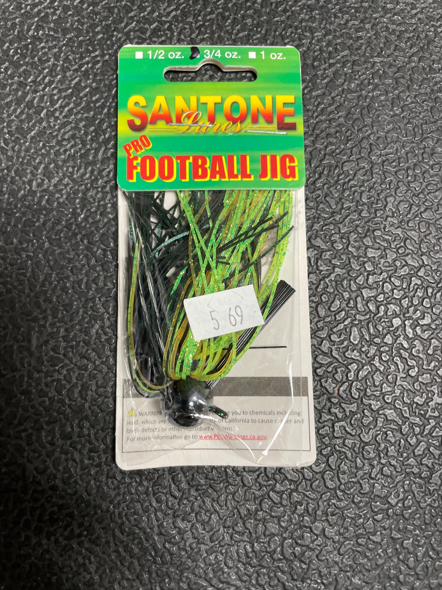 Santons Pro Football Jig 3/4oz Texas Craw