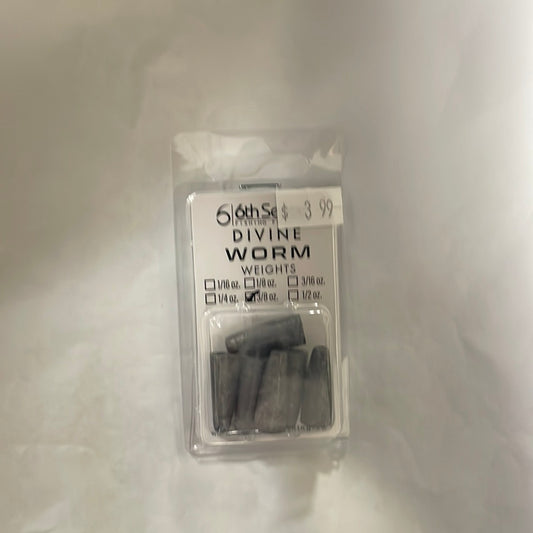 6th Sense Divine Worm Weights 3/8 oz. Lead