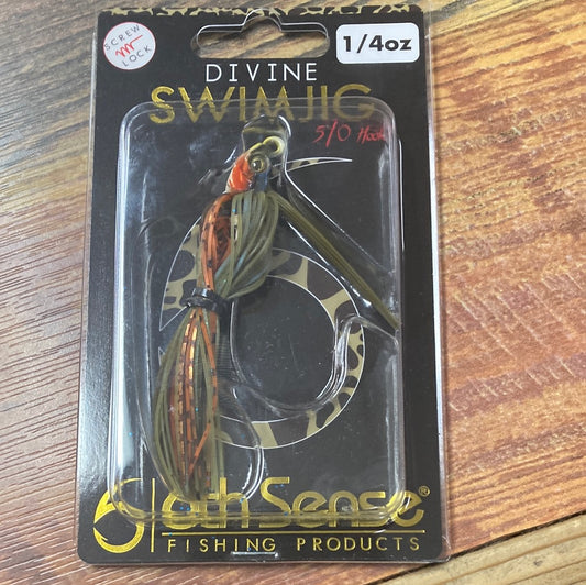 6th Sense Divine Swim Jig 1/4 oz. 5/0 Blue Gill Spawn