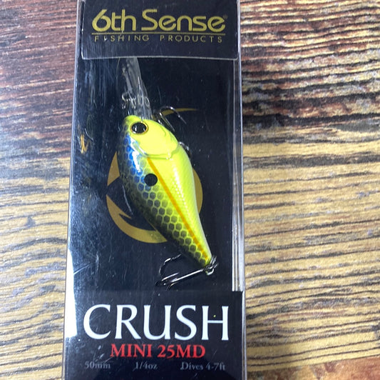 6th Sense Crush Mini 25MD - 1/4 oz. Sexified Chartreuse Shad