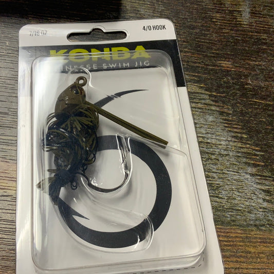 KONDA FINESSE SWIM JIG 7/16 oz. 4/0 GREEN PUMPKIN