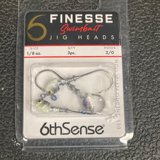 6th Sense Finesse Jig Heads 1/8 oz. 2/0 Baby Shad