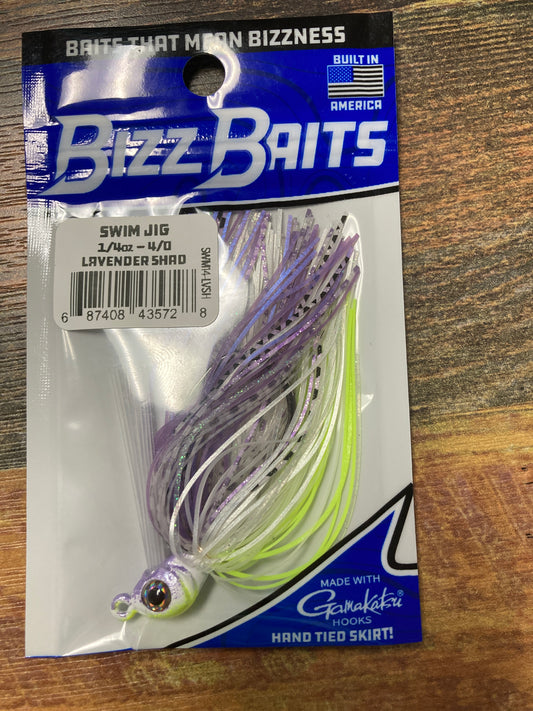 Bizz Baits Swim Jig 1/4 oz. Lavender Shad