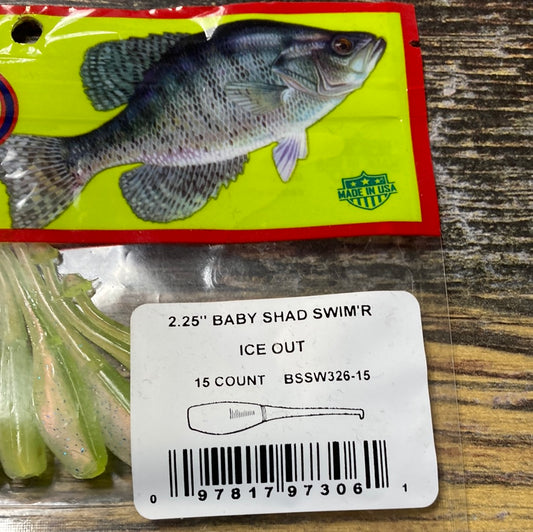 Bobby Garland 2.25” Baby Shad Swim’r Ice Out