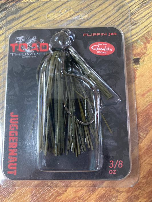 Toad thumper juggernaut 3/8 oz jig Green pumpkin