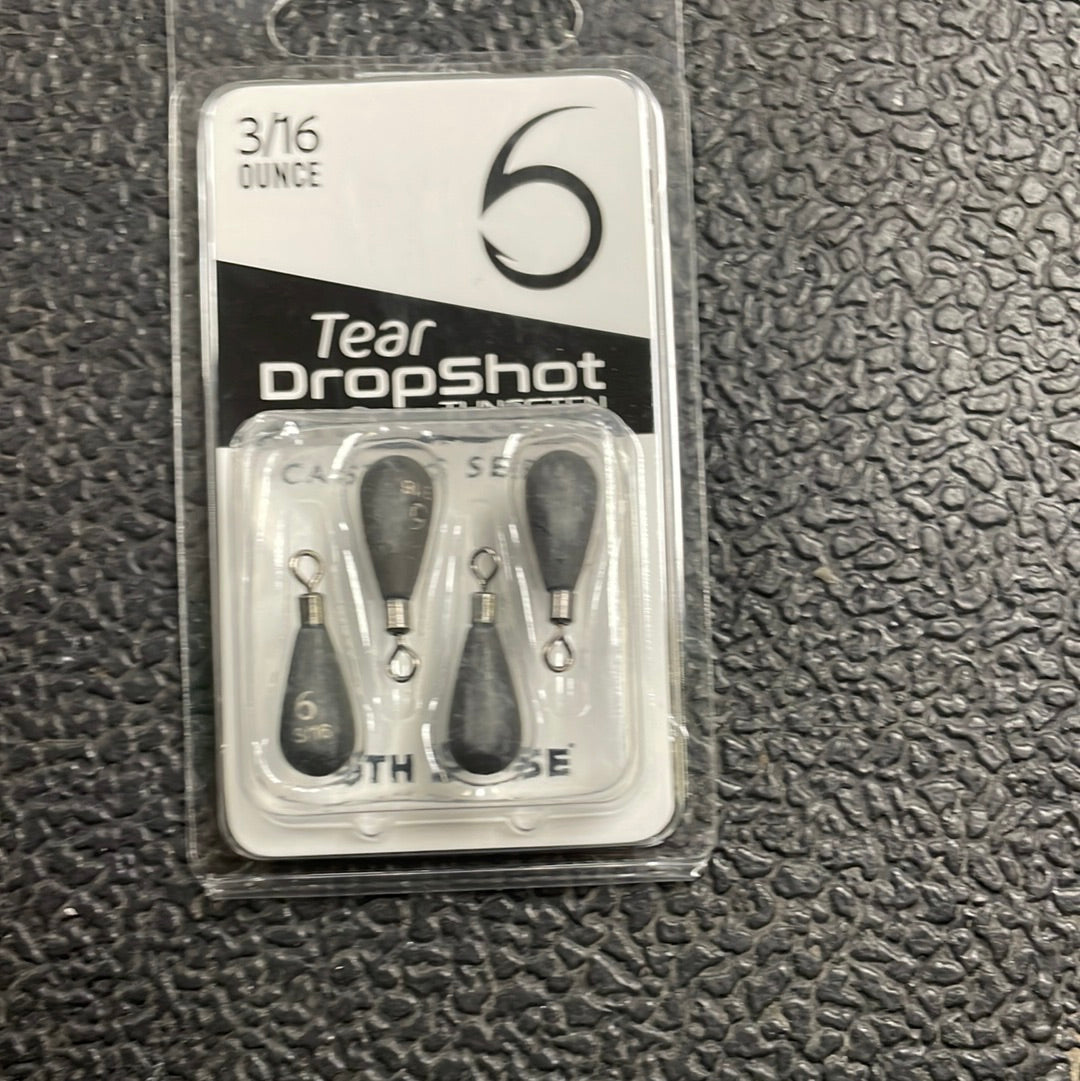 6th Sense Tear Drop Shot 3/16 oz. Raw