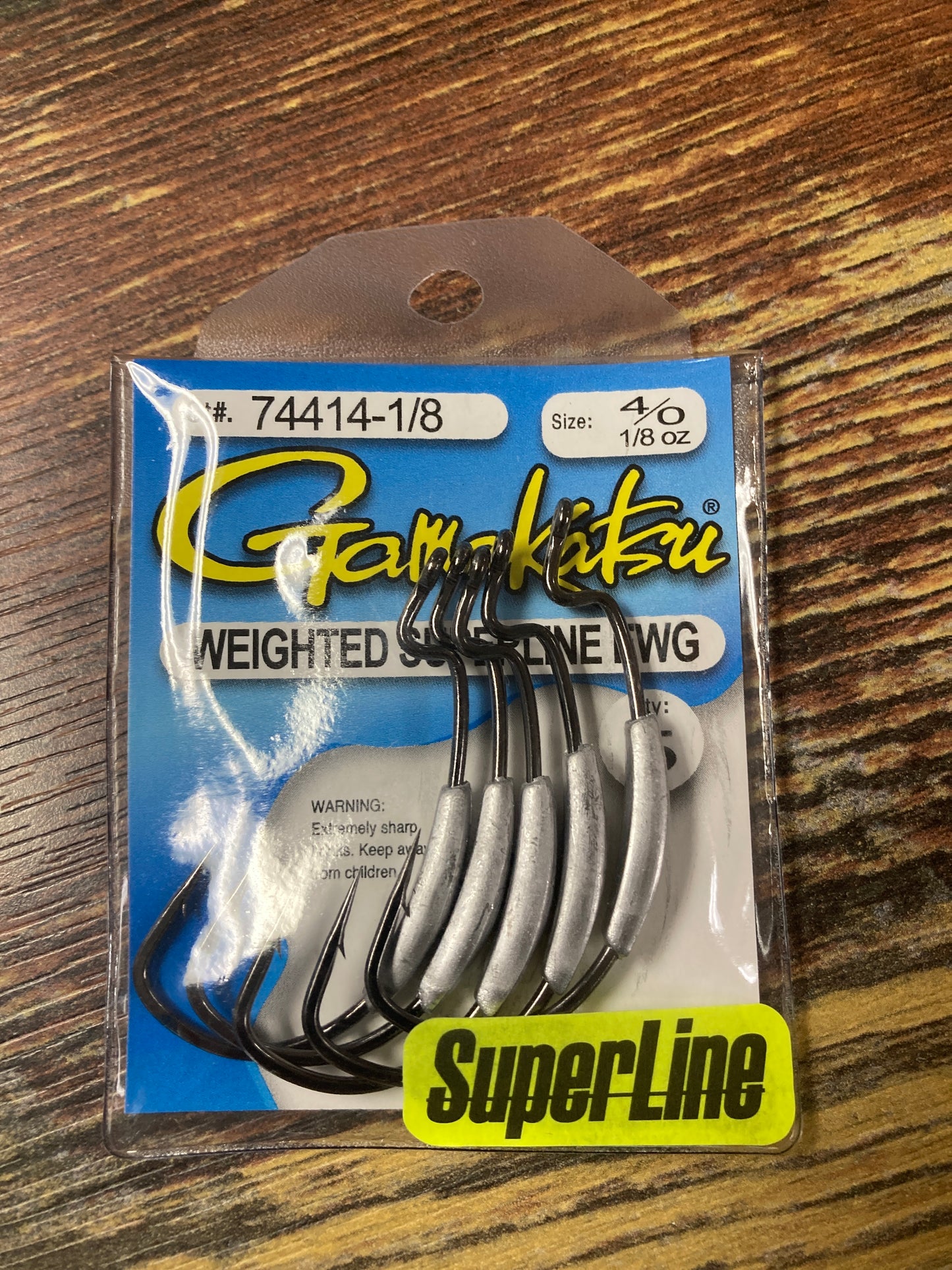 Gamakatsu 4/0 1/8 oz Weighted Superline EWG