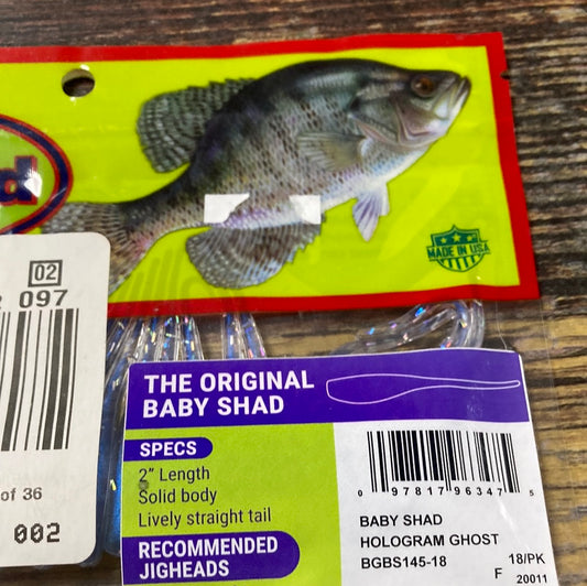 Bobby Garland Baby Shad 2" Hologram Ghost