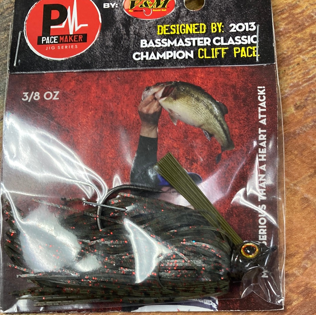 V&M Pulse Swim jig 3/8 oz. Watermelon Red